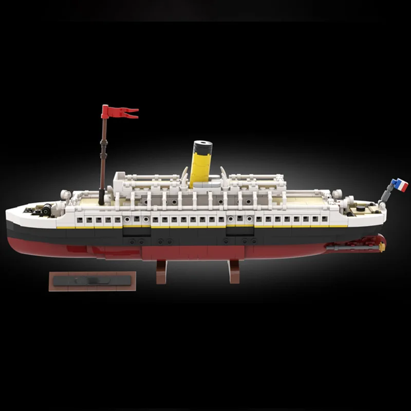 Buildmoc Titanic White Boat Normadiced Ship City MOC Set Building Blocks Kits Toys for Children Kids Gifts Toy 816PCS Bricks