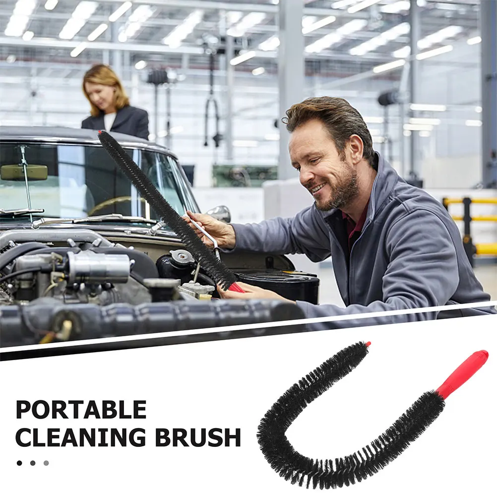 

2pcs Cleaning Brush Flexible Long Handle for Kitchen Bottle Dryer Drain Pipe Vase Nylon Multifunctional Easy to Use