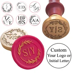 1 DIY customize double Name 2 initials personalized Letter stamp/Sealing Wax /wedding Wax Seal Stamp Custom invitations envelop