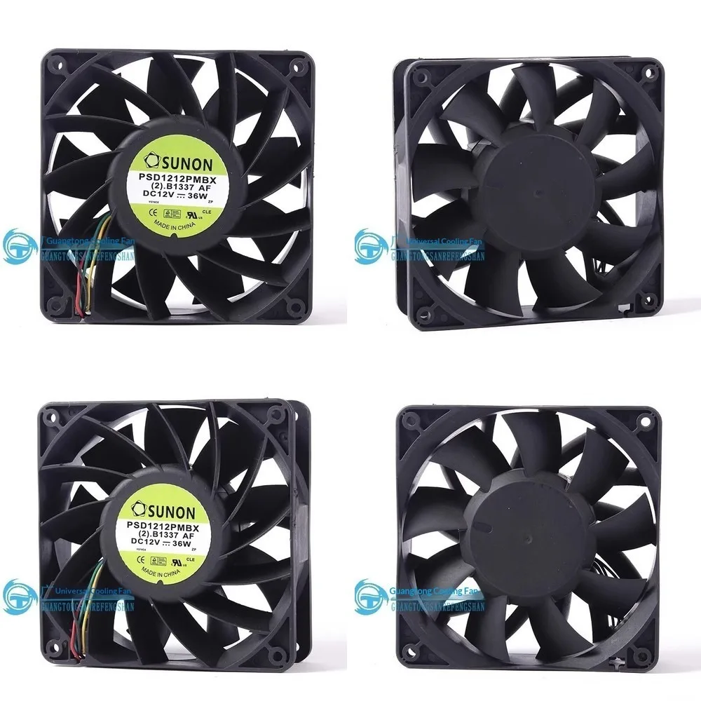 For SUNON PSD1212PMBX 12038 DC12V 36W 12CM 4-Wire Inverter Cooling Fan