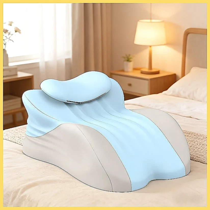 

1-in-1 Ergonomic Waist & Neck Sleeping Pillow, Segmented Support Decompression Cushion, Anti-Reflux Relief Pillow