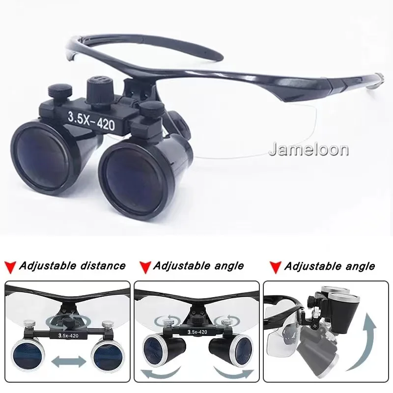 Imagem -05 - Lupas Dental Lupa Dental 2.5x 3.5x Ampliação Binocular Médica Lupa Odontologia Cirúrgica Lente de Vidro Óptico Dentista