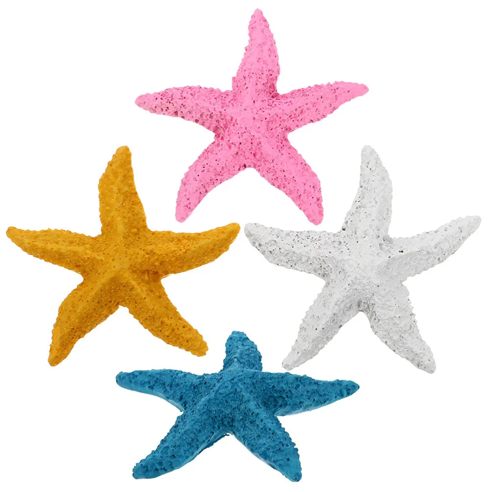 

4Pcs Resin Decorations Fade Resistant for Aquarium Fish Tank Garden Desktop Home Holiday Ornament DIY Crafts Ocean