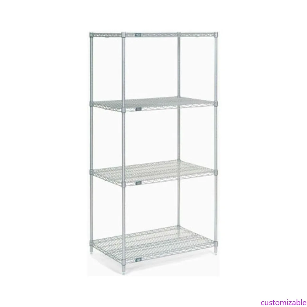 

Nexel 24-Inch by 24-Inch by 74-Inch 5-Tier NSF Certified Adjustable Commercial Wire Shelving Rack with Chrome Finish and Levelin