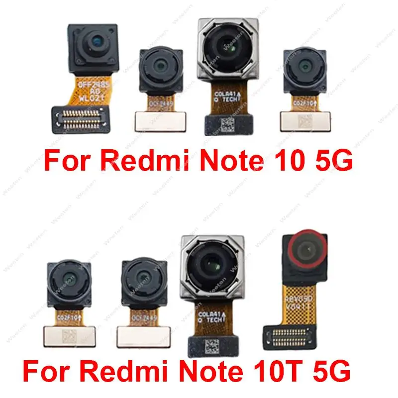 For Xiaomi Redmi Note 10 5G Note 10T 5G Front Rear Main Camera Back Primary Big Front Samll Facing Camera Flex Cable Parts