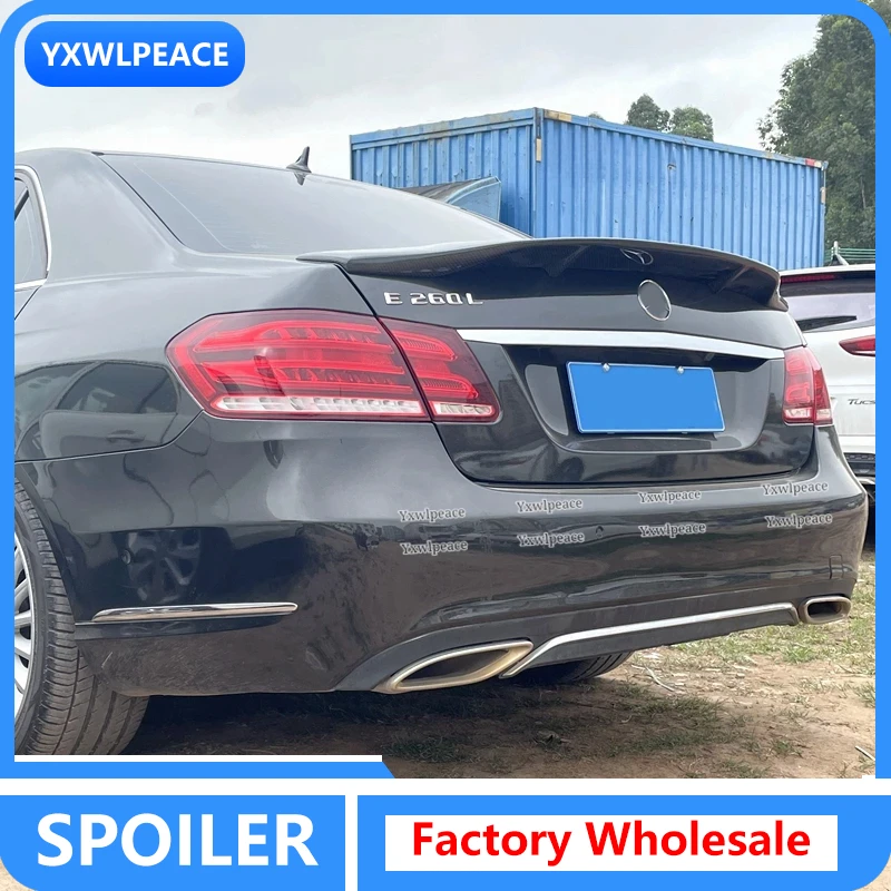 

For Mercedes-Benz W212 E63 4Door AMG 2010 2011 2012 2013 2014 2015 2016 R Style Real Carbon Fiber Rear Trunk Lip Spoiler Wing