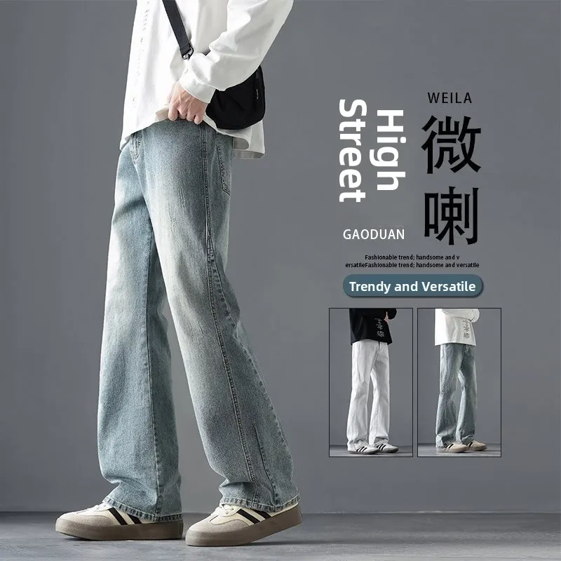 

Slim Fit Men's Jeans Deep Faion Trendy Straight Leg Zipper Closure Stand Fit Teenager Spring Season China Made