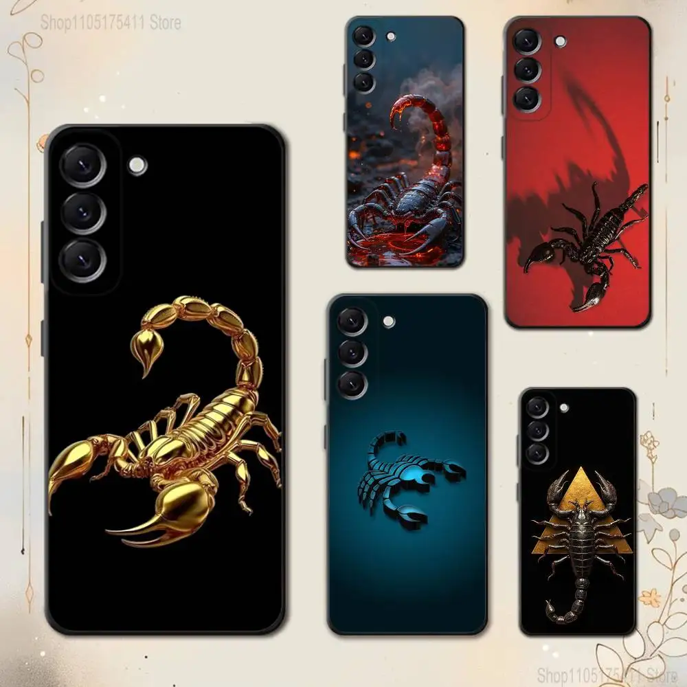 

Animal S-Scorpion Phone Case For Samsung Galaxy A 73,72,51,53,52,71,22,5G,Note,J7,8,9 Soft Black Cover