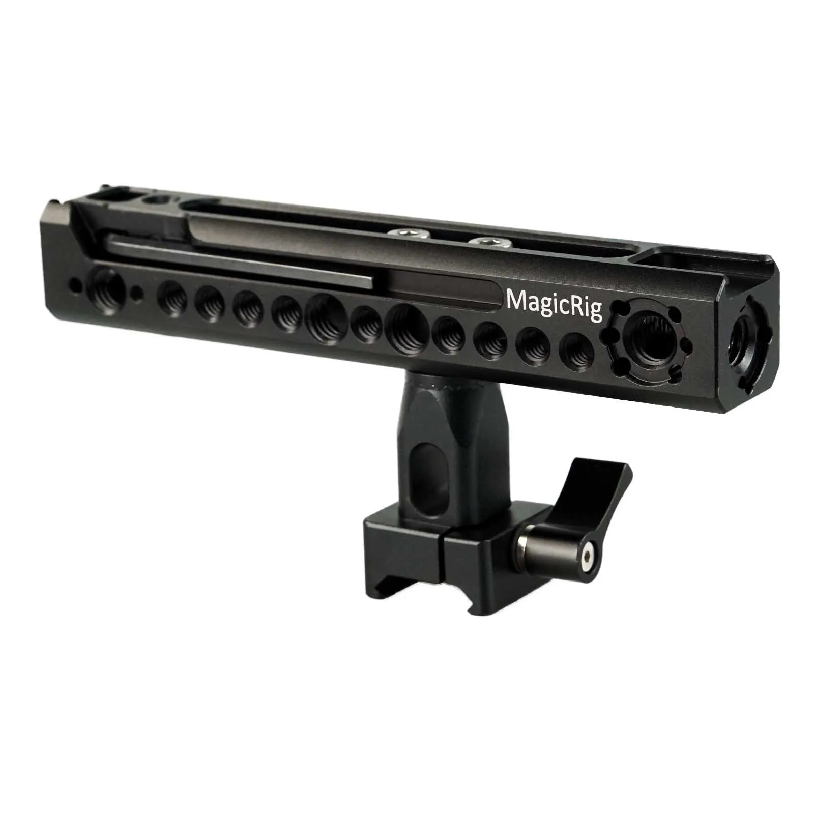 MAGICRIG Draaibare NATO-handgreep met Cold Shoe-aansluiting en Arri-type gat als boven- of zijhandgreep voor cameracage