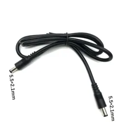 18AWG DC Power Plug 5.5 x 2.1mm Male To 5.5 x 2.1mm Male CCTV Adapter Connector Cable 12V 10A Power Extension Cords 0.5m/1.5m