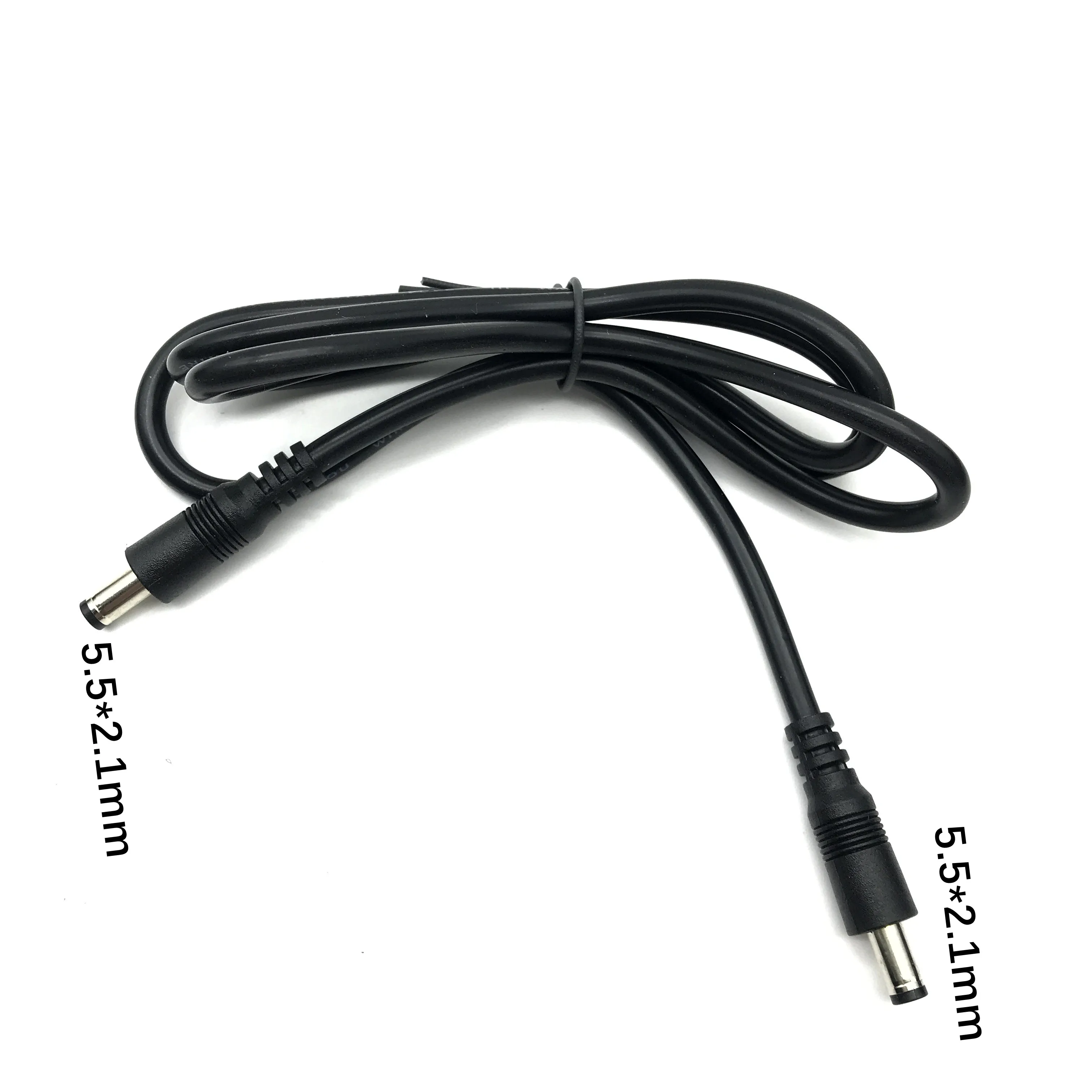 18AWG DC Power Plug 5.5 x 2.1mm Male To 5.5 x 2.1mm Male CCTV Adapter Connector Cable 12V 10A Power Extension Cords 0.5m/1.5m