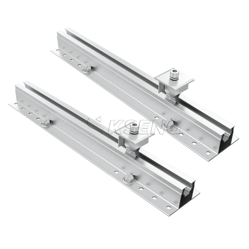 Economic CE Certified Aluminum Alloy Trapezoidal Mini Rail Solar Panel Mounting System Inter Clamp End Clamp for Metal Roof