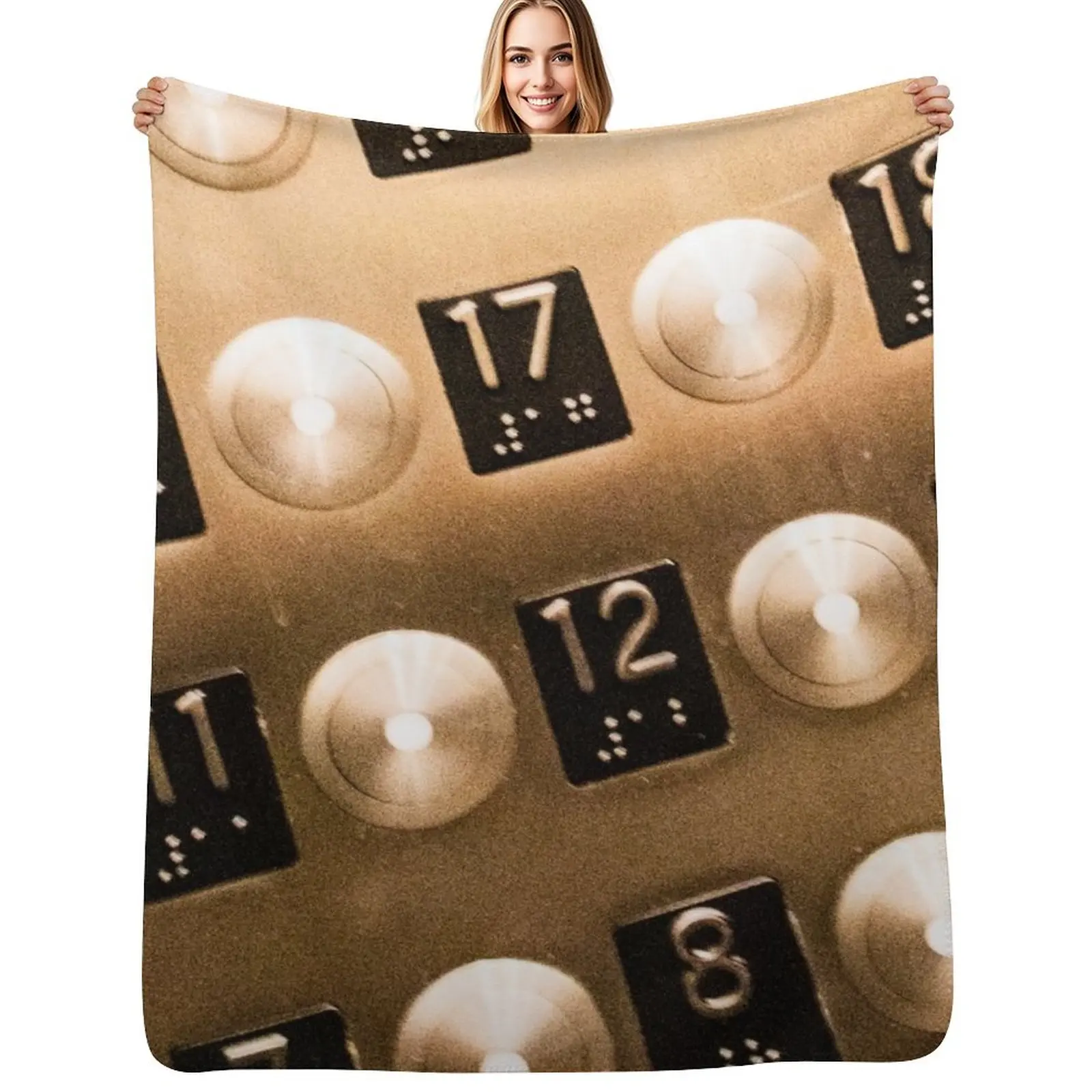 Elevator Buttons Throw Blanket Furrys Luxury Designer Bed Blankets For Baby Blankets Sofas Of Decoration Bed covers Blankets