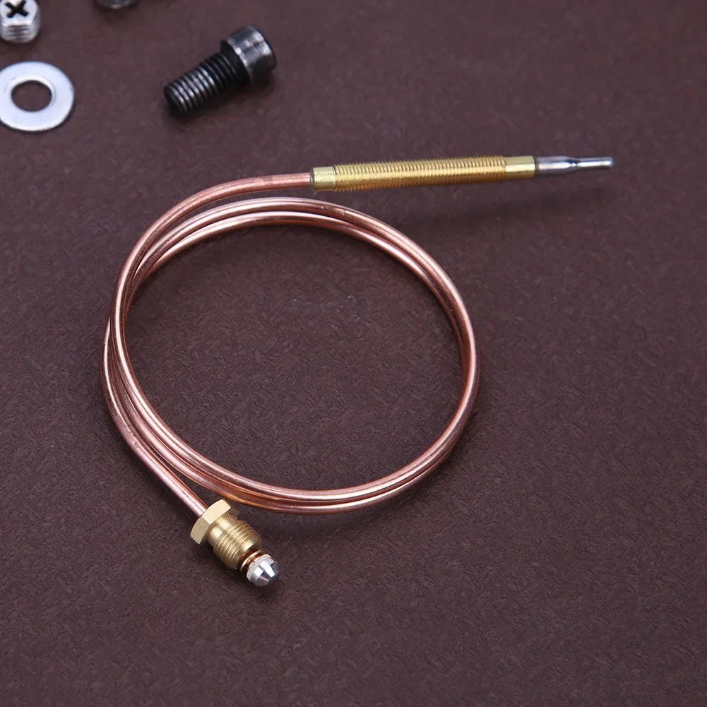 1-5pcs Universal Gas Thermocouple Valve 60/120cm Fireplace Replace Thermocouple for Hot Water Boiler Tea Urn with 5 Fixed Parts