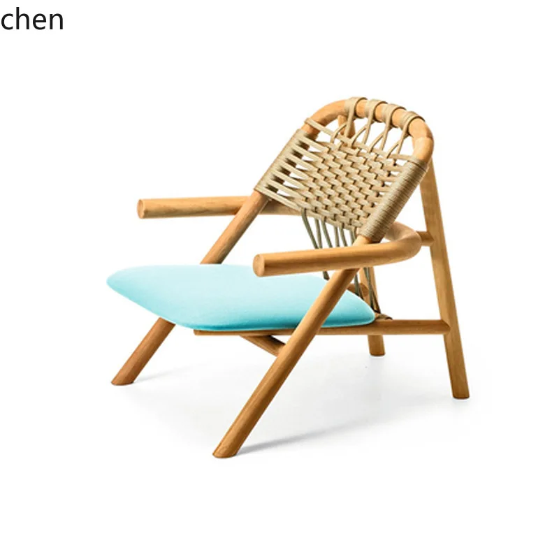 HT Outdoor Rattan Chair Courtyard B & B Leisure Simple Table and Chair Balcony Sea View Room Lazy Rocking Chair