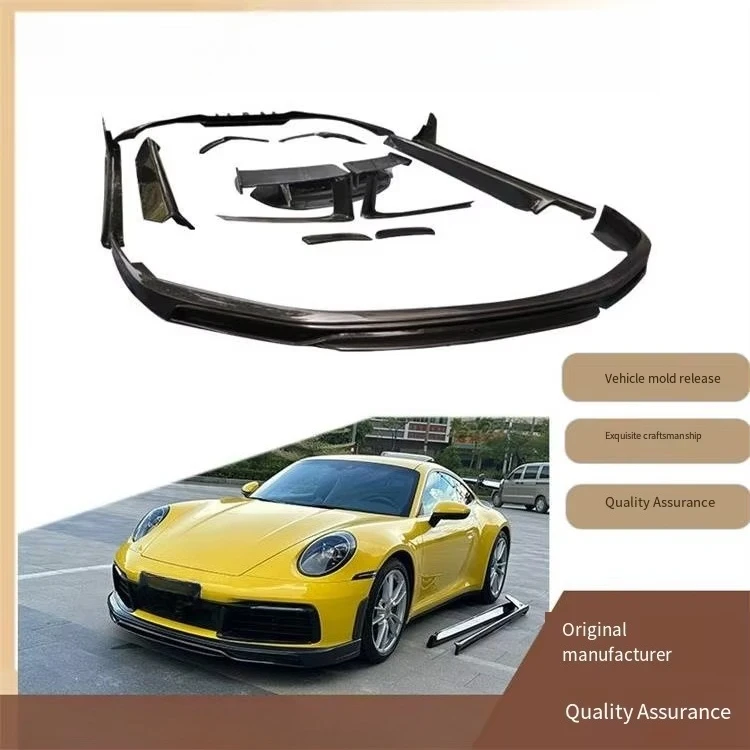 Veidt Suitable for 911 992 Taycan Carbon Fiber Body Kit Front Lip Rear Lip Side Skirts Spoiler 5