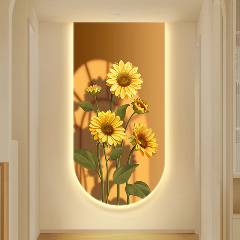 Applique Murale LED en Forme de U pour Décoration d'Entrée, Tournesol, Salon, Éclairage
