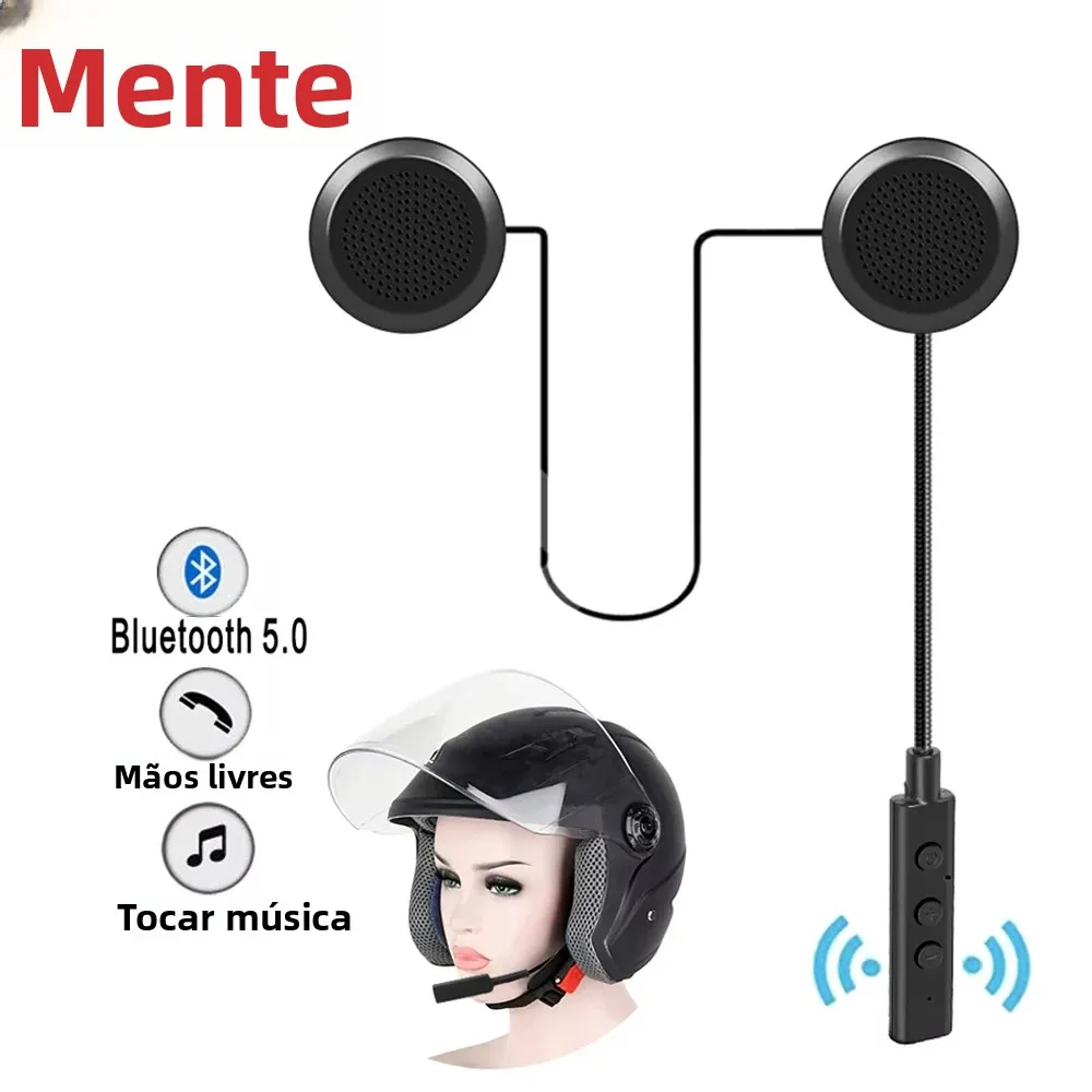 Velev bluetooth capacete da motocicleta fone de ouvido bt5.0 sem fio equitação fone de ouvido anti-interferência moto handsfree capacete fones de ouvido