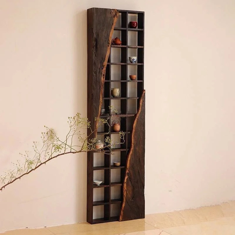 

Teacup rack Chinese Duobao pavilion wall-mounted shelf Antique rack Zisha pot shelf