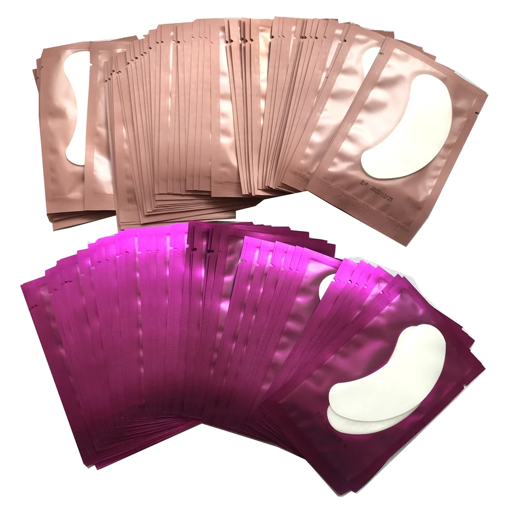 Wholesale Non Woven Eyelash Grafting Hydrogels Patches Under Eyes Lashes Gel Pads Lash Paper Tape Eye Tips Sticker Wraps