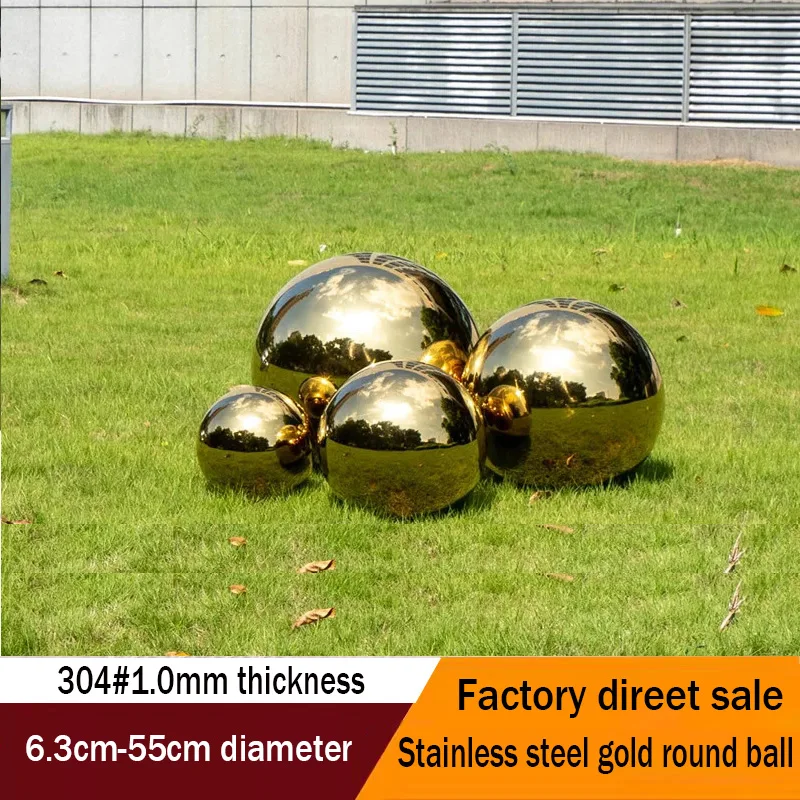 

Diameter 6.3cm-55cm stainless steel indoor and outdoor gold decorative hollow ball |1mm thickseamless boutique hanging ball