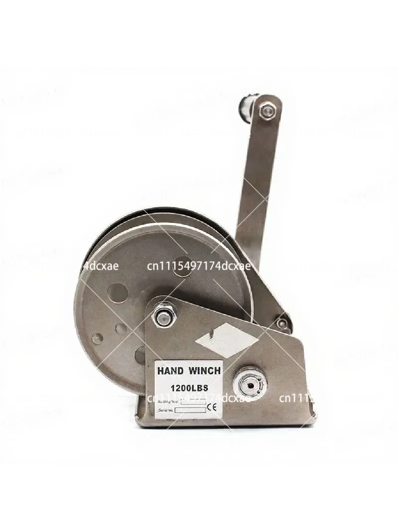 Stainless Steel Hand Winch Two-Way Self-Locking Manual Winch 800lbs Capacity Heavy Duty