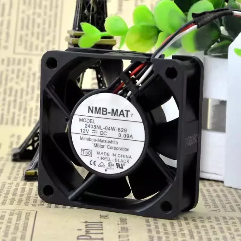Nuova ventola di raffreddamento per NMB-MAT 2408NL-04W-B29 12V 0.09A 6CM Ventola a 3 fili 6020 60*60*20mm
