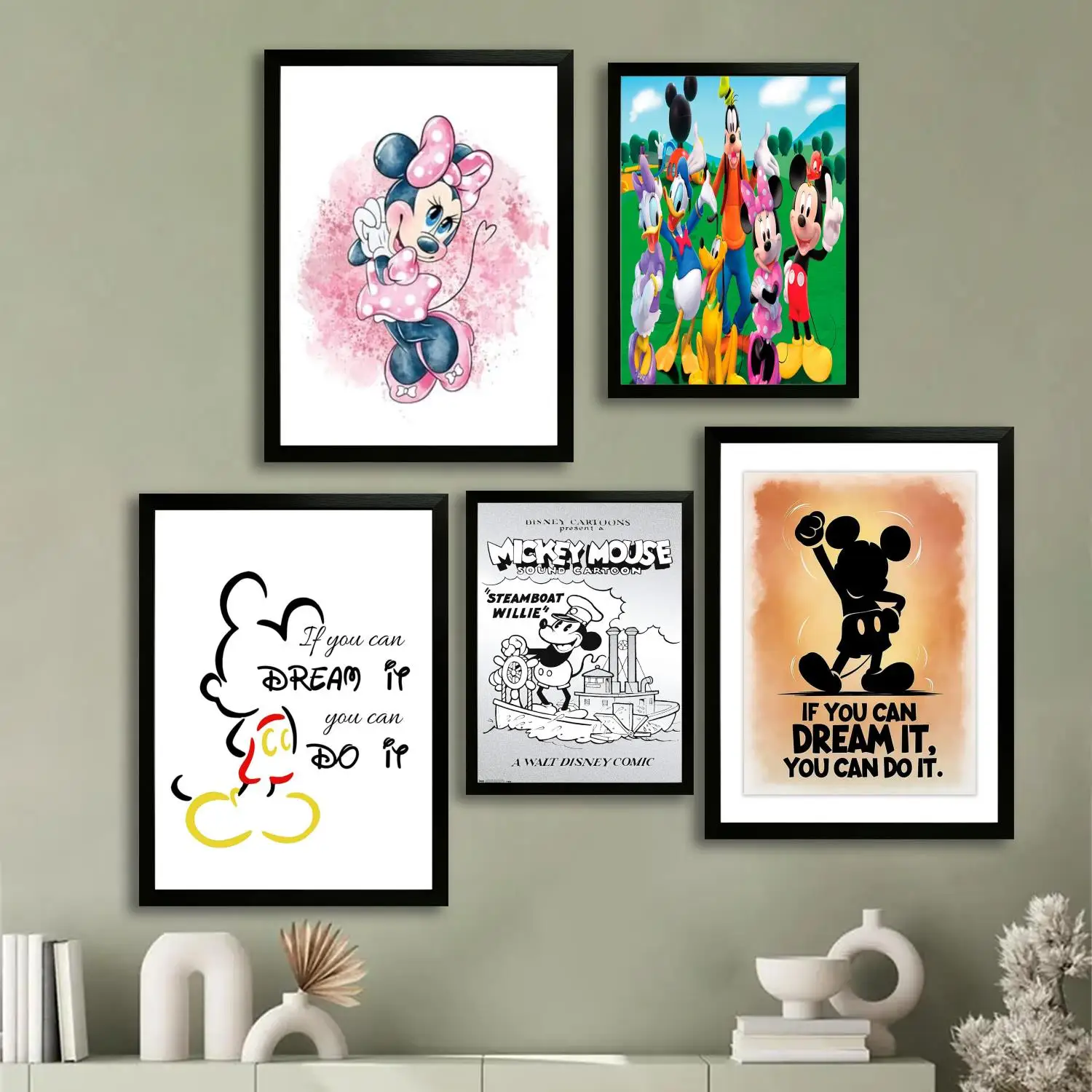 

Mickey & Friends Canvas Art Poster and Wall Art, Picture Print, Modern Family, Bedroom Decor, Posters