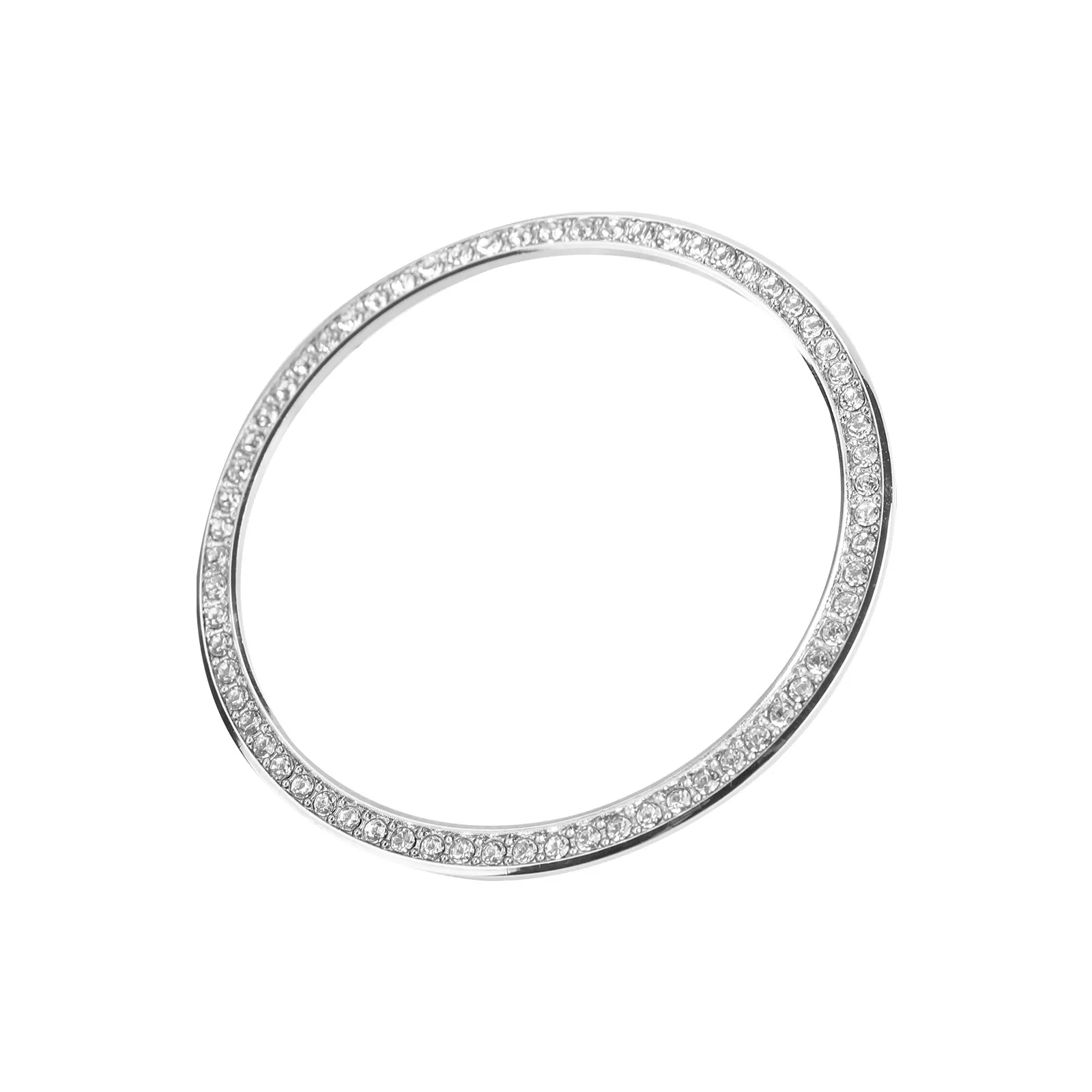 

Premium Diamond-Encrusted Bezel Ring Compatible with Galaxy Watch 42Mm Silver Alloy Smart Watch Protector Stylish Visual