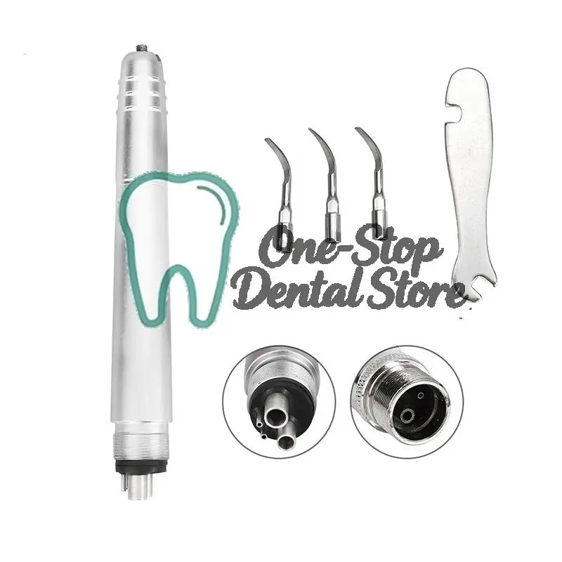 

Dental Ultrasonic Air Scaler with 3 Tips for Teeth Cleaning and Whitening Handpiece Cleaner Tool Dentist Equipment