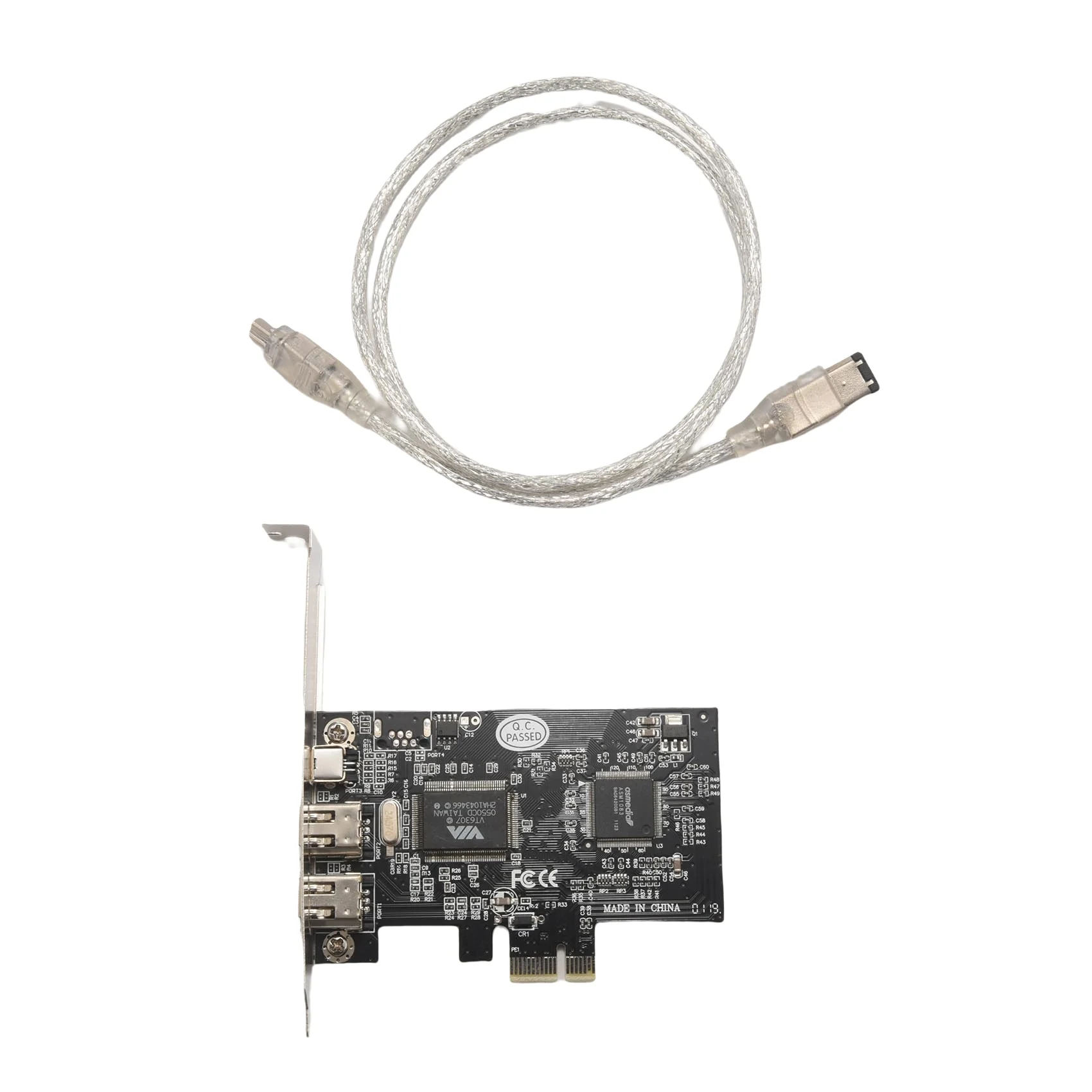 

T85C PCI Express x1 PCI-E FireWire 1394a IEEE1394 Карта контроллера, 3 порта для настольного компьютера
