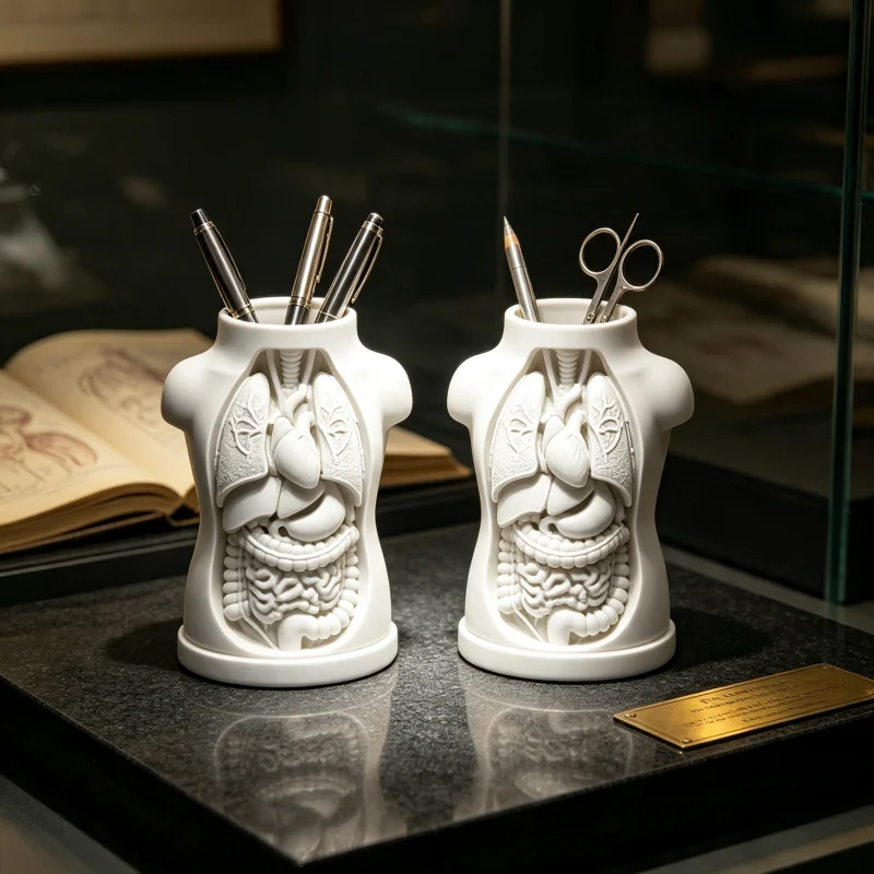 Medical Lab Study - 2-Piece Set of Human Anatomy-Shaped Multifunctional