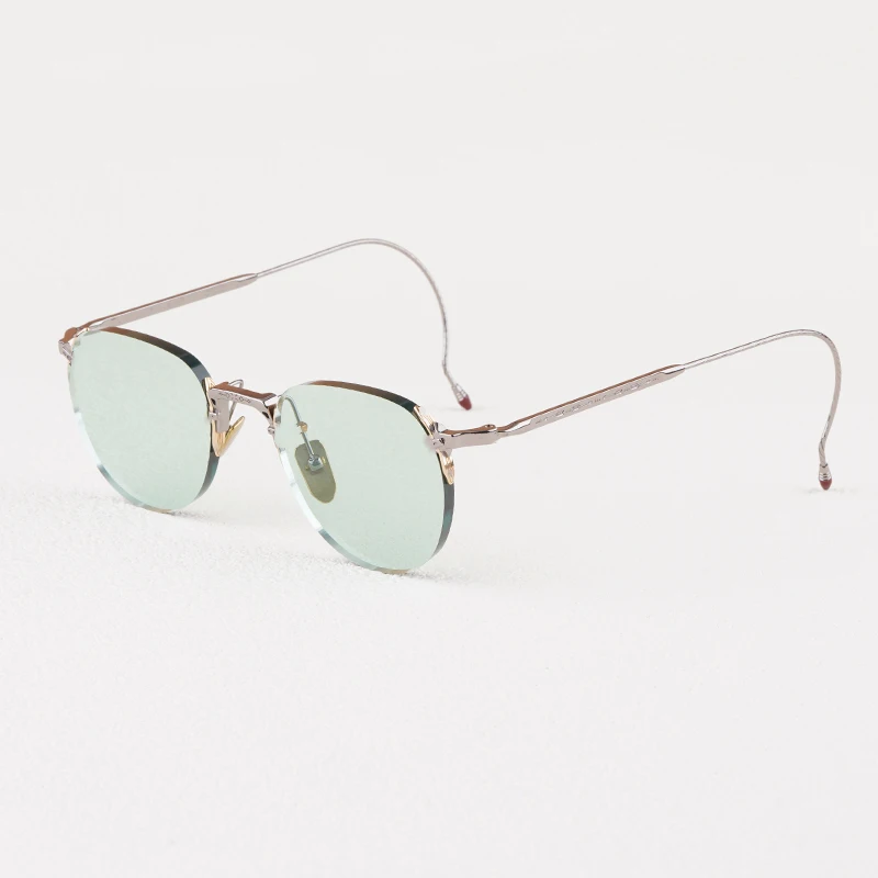 

JMM FAIRBANK Rimless Oval Sunglasses for Men and Women High Quality Brand Designer Optical Prescription UV400 Outdoor Eyeglasses