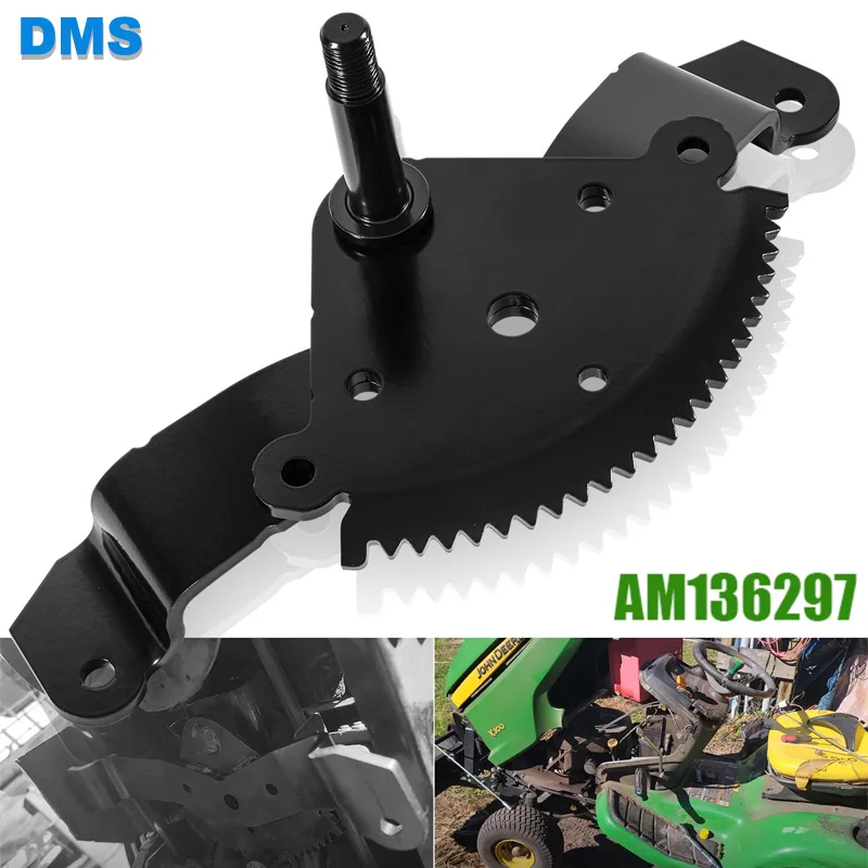 AM136297 engranaje del sector de dirección para John Deere X300 X320 X340 X500 X520 Tractor de césped, reemplazar AM136297 M151206