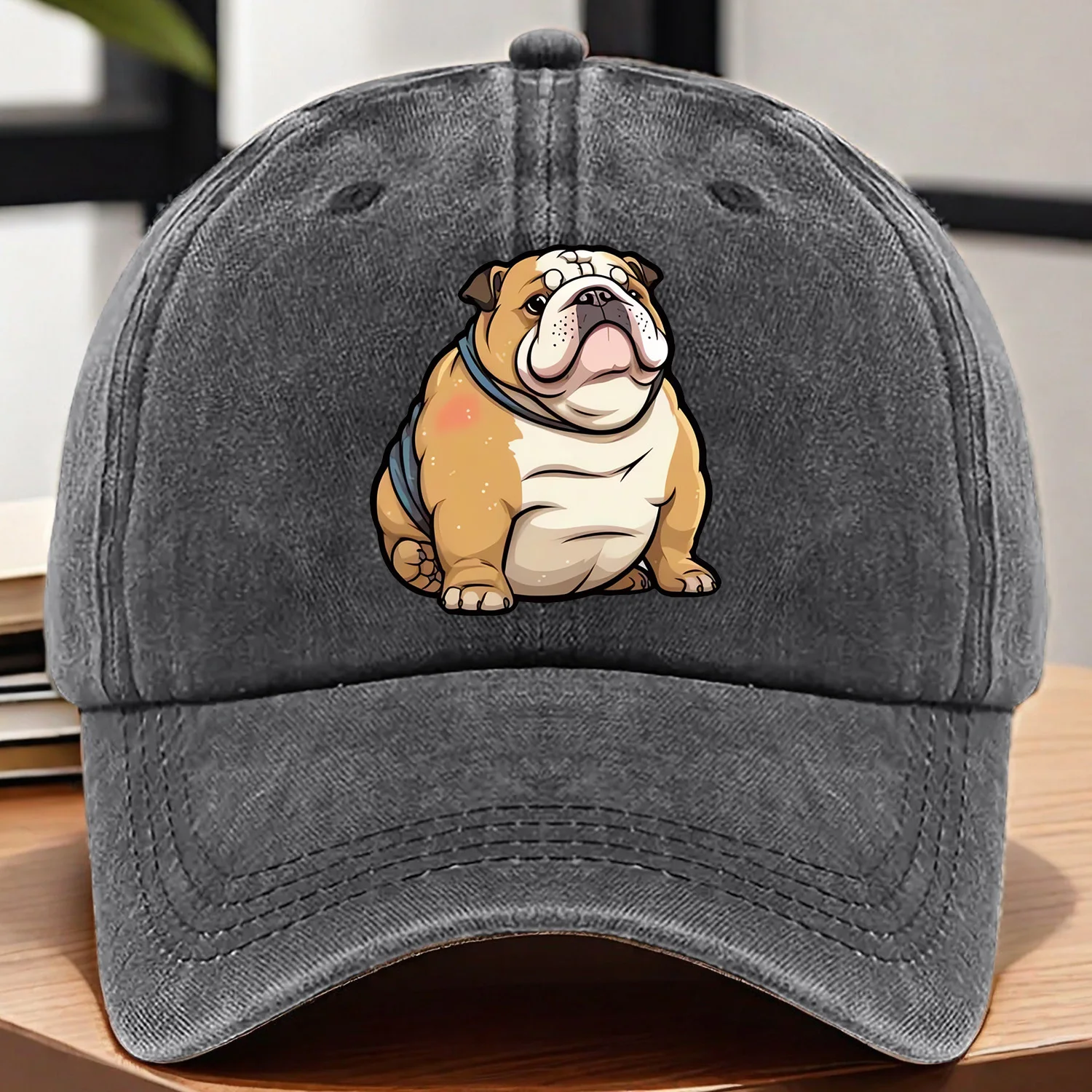 Lustige bedruckte Baseballkappe mit Hundethema, mehreren Farboptionen und verstellbarer, gewaschener Baseballkappe