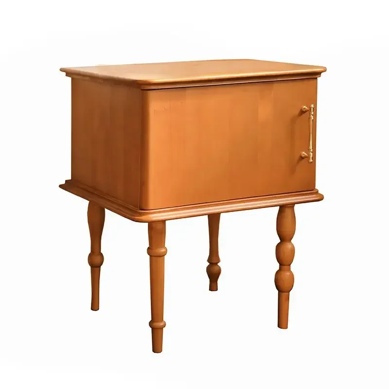 Solid Wood Bedside Table Bedside Shelf Middle Aged High Grade Sense Of Luxury Storage Bedroom Lockers Nightstand Organizer