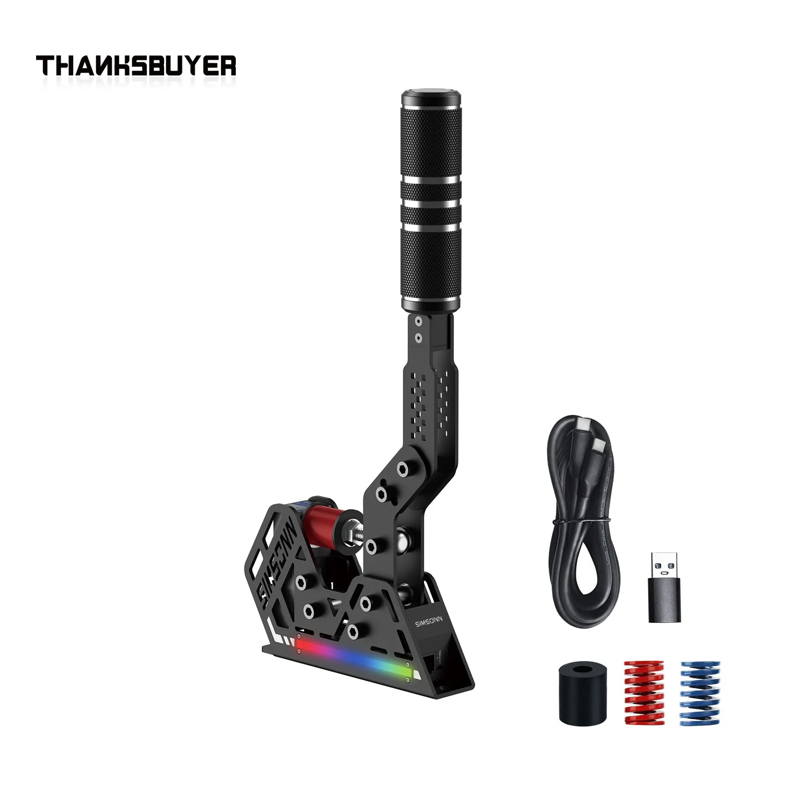 فرامل يدوية هيدروليكية SIMSONN HB Pro بمقبض 13 سم/20 سم مع إضاءة RGB لمحاكاة السباقات، مستشعر ضغط عالي الدقة 16 بت