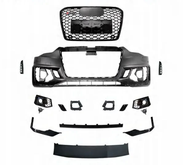 PP Material Wide Car Parts Auto Body System for Audi A5 Upgrade to RS5 2012-2016 Front Bumper with Grille