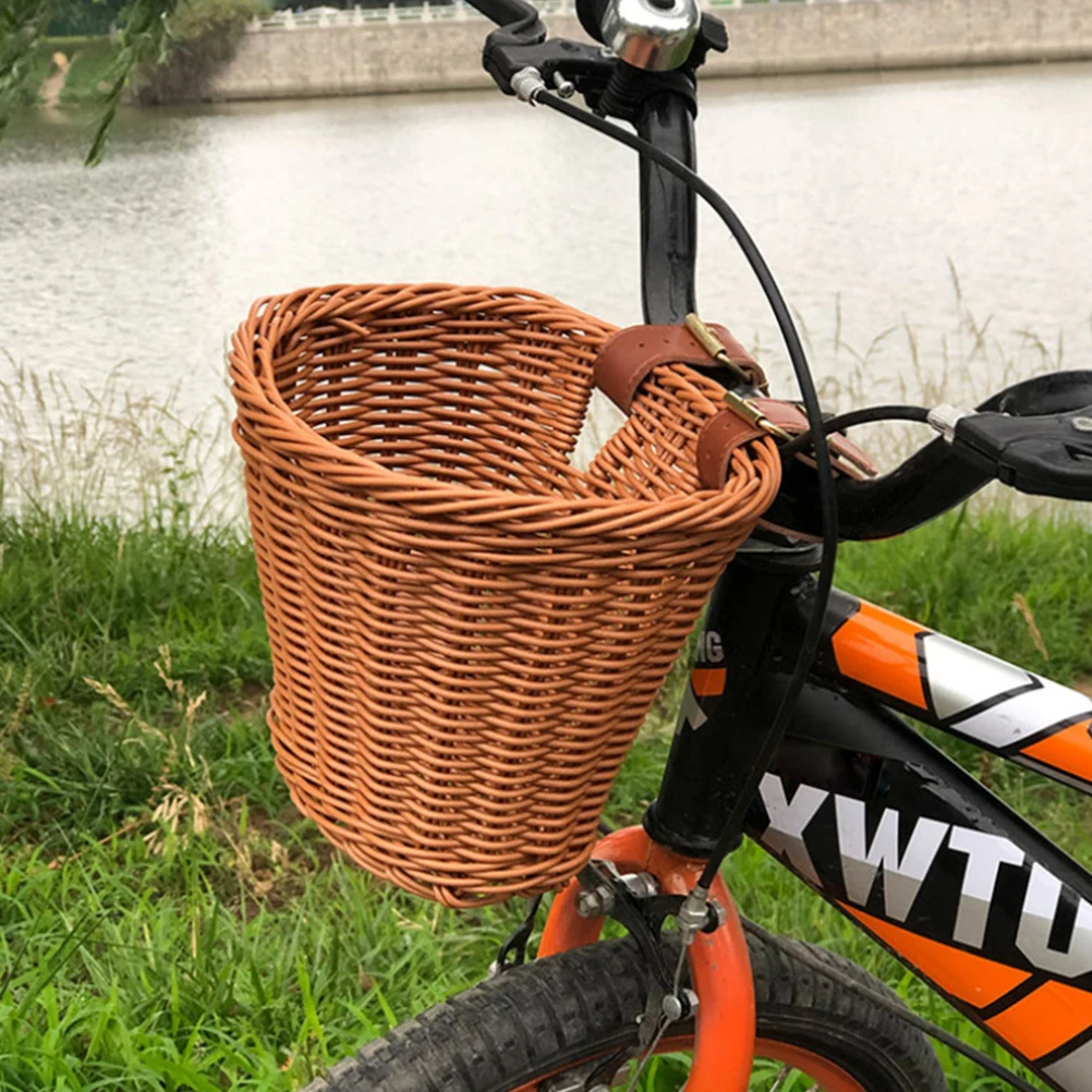 

Imitation Rattan Waterproof 's Car Basket Wicker Cycle Baskets Front