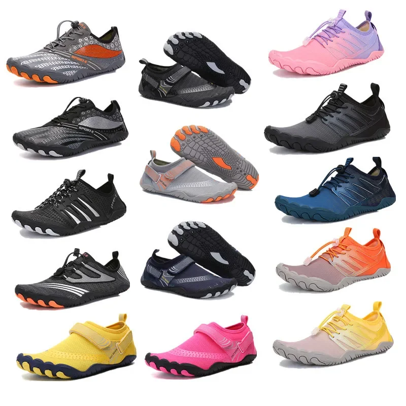 New Men's and women's snorkeling shoes Wading beach diving shoes Swimming fitness cycling Mountaineering five-finger shoes