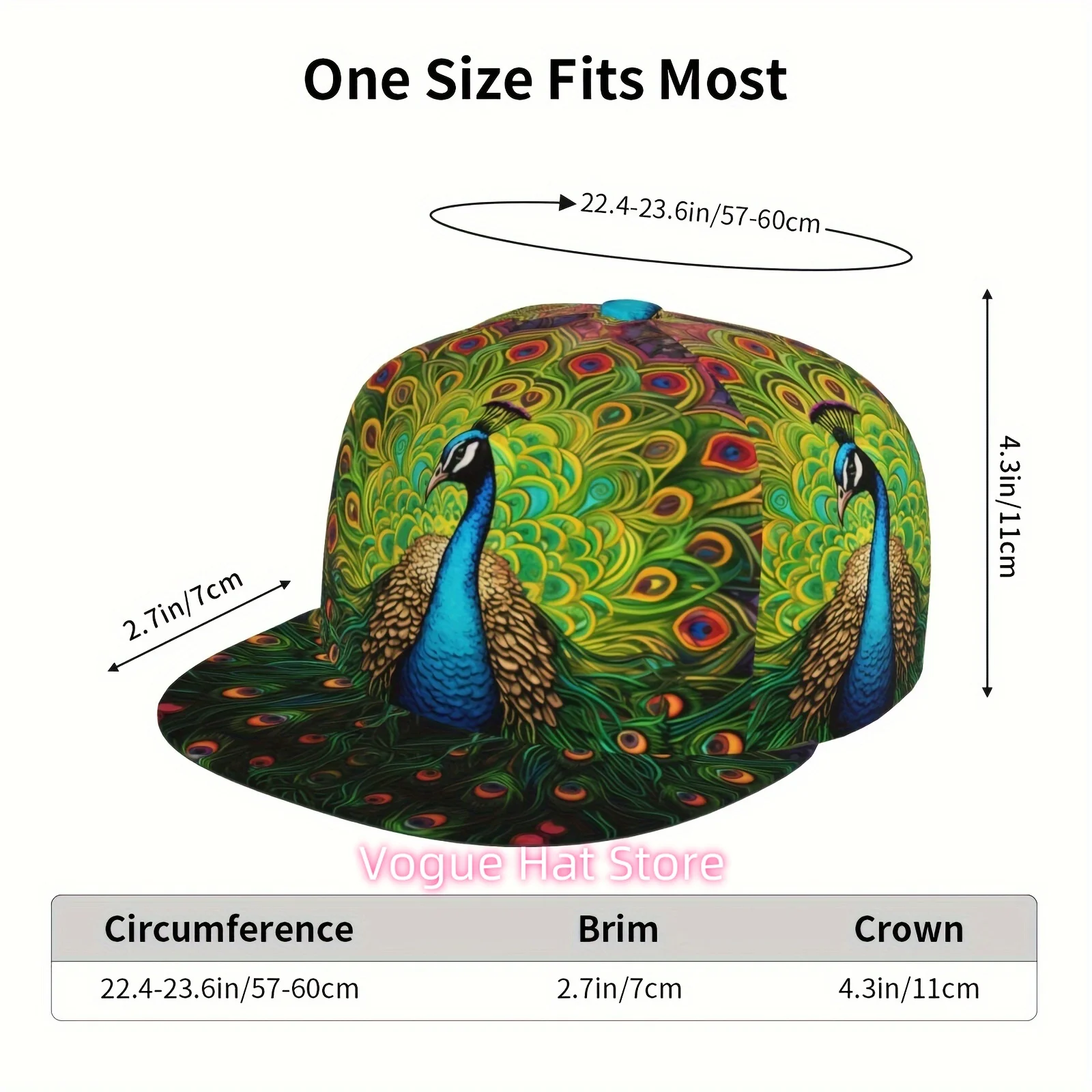 1pc, Baseball Hat Golf Hat, Beautiful Peacock, Men's and Women's Sports Fashion, Suitable for Seasonal Running Exercise and Outd
