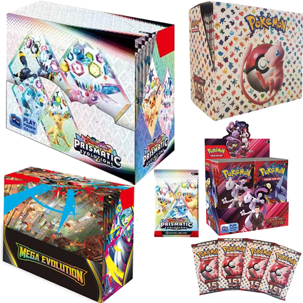 

360 шт., карта покемонов, призматические вращения, Алый Фиолетовый 151, хирургические искры, PALDEAN FATES, английский усилитель, боевая карта