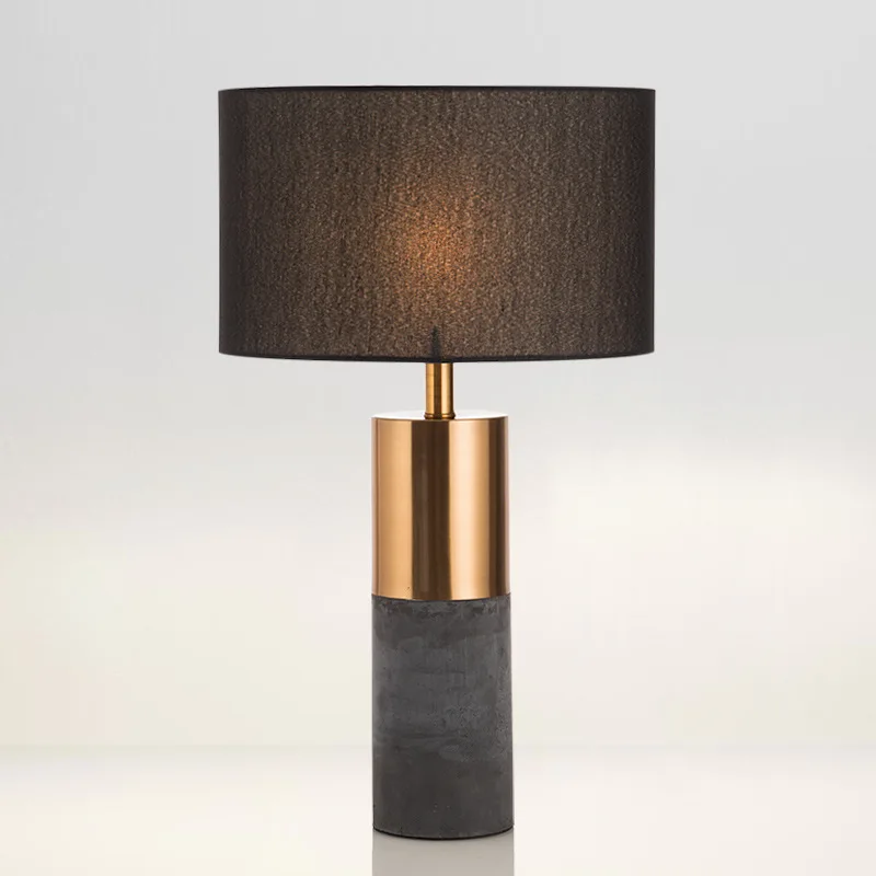 Postmodern American cement table lamp Nordic creative bedside table lamp