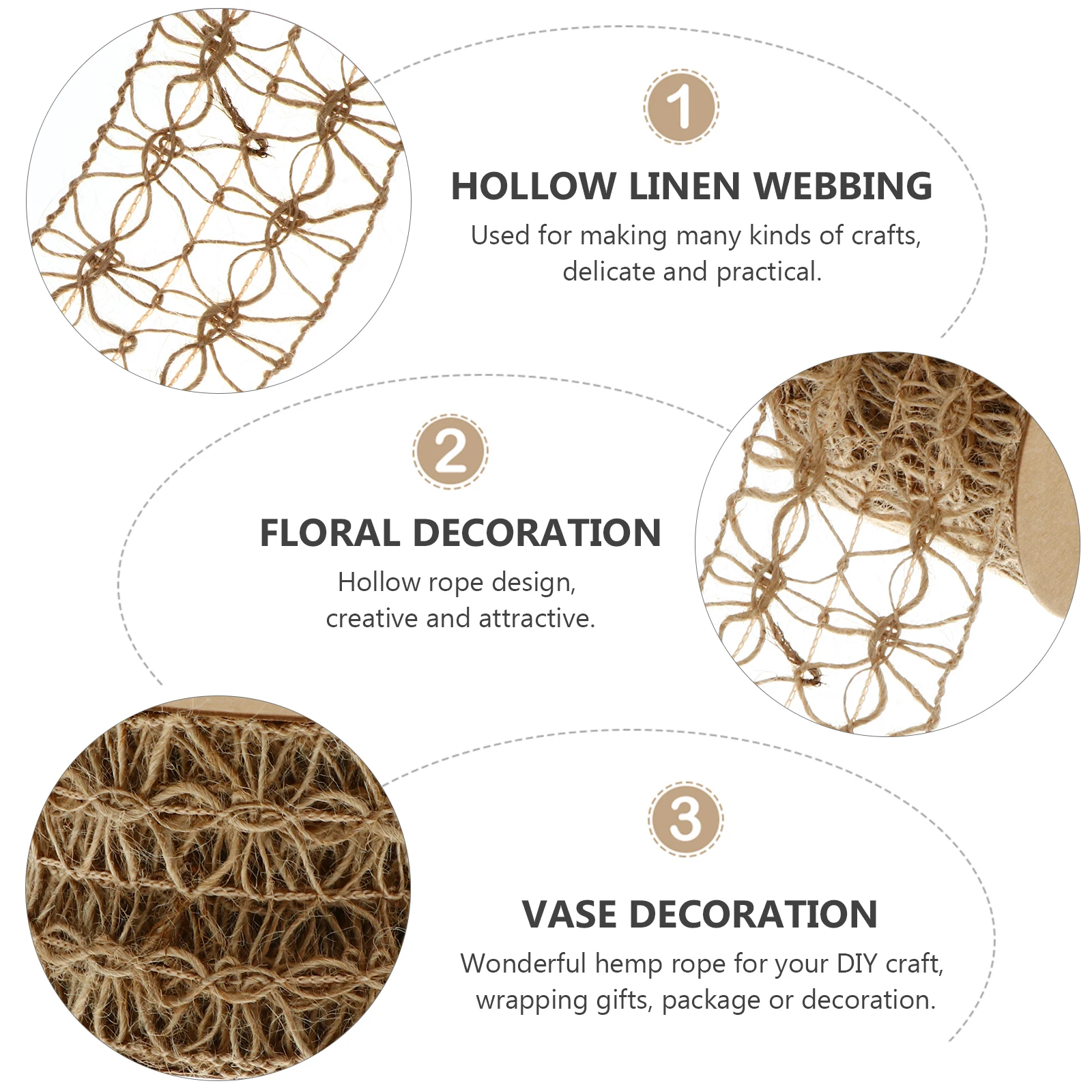 

Gift Wrapping Rope Ribbon for Decorative Packaging Jute Wedding Party Diy Hemp Packing Bouquet