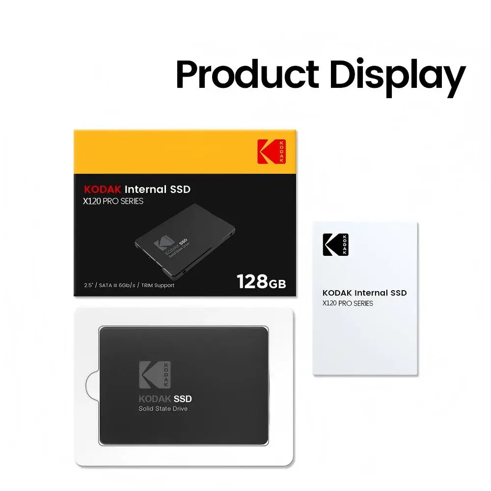 SSD KODAK X120Pro BARU 1TB 2.5 SATA 3 SSD 128GB 256GB HDD Laptop Internal Solid State Drive 512GB Hard Disk Untuk PC Desktop