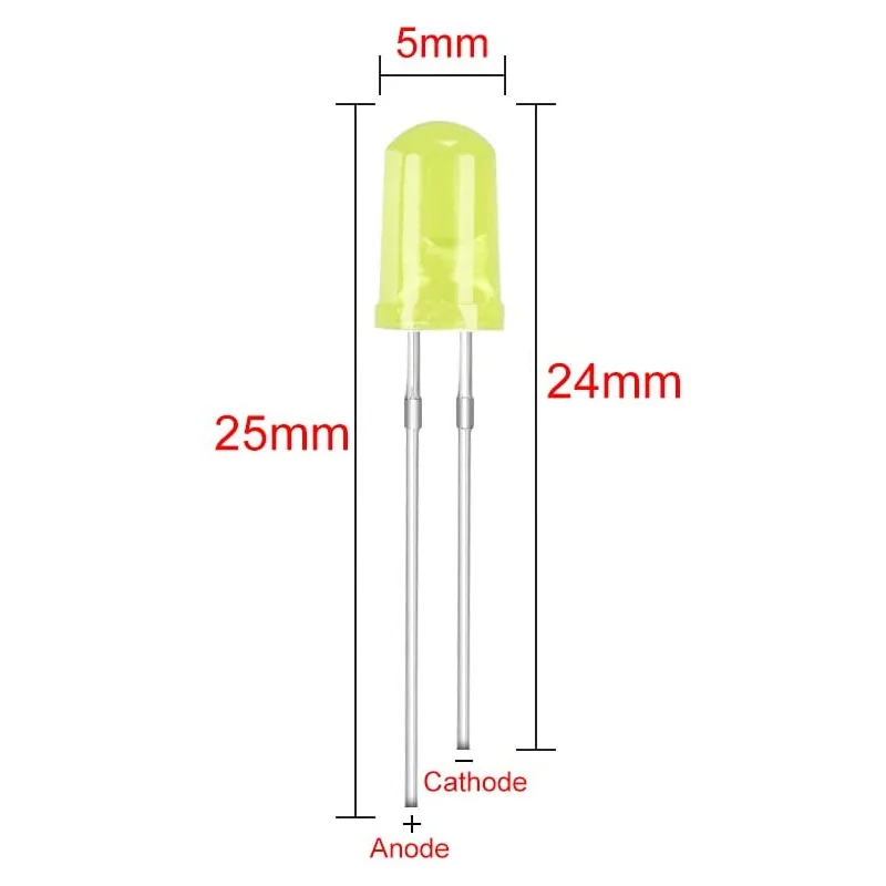 100PCS 5mm DIP White Green Red Blue Yellow Light-Emitting-Diode Automatic Flashing LED RGB Flash Control Blinking 5 mm LED Diode