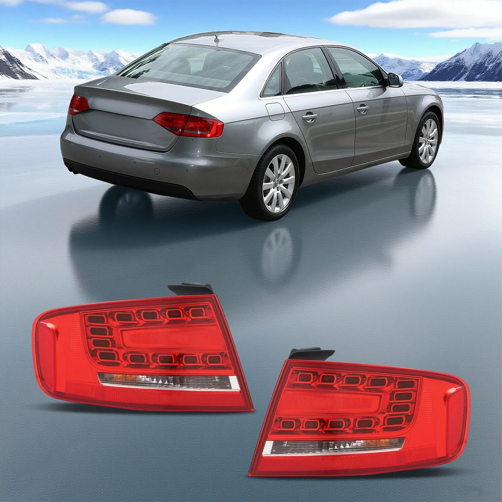 

8K5945095K 8K5945096K Red Left /Right Side Car Rear Outer LED Tail Light Brake Lamp Assembly For Audi A4 S4 B8 Sedan 2009-2012