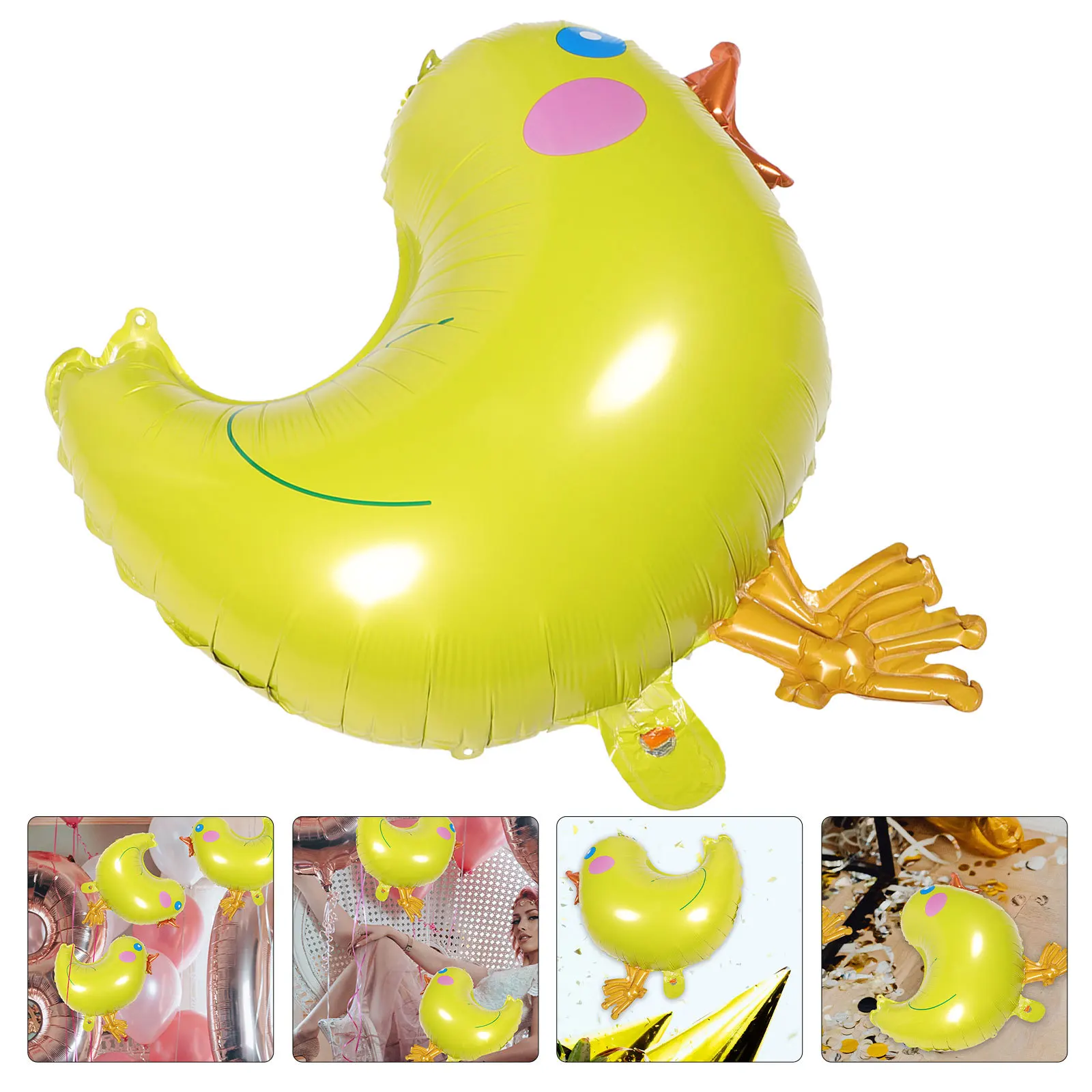 

5Pcs Chicken Pattern Foil Balloons Mylar Birthday Party Decorations Blow Up Evenly Birthday Balloons Set