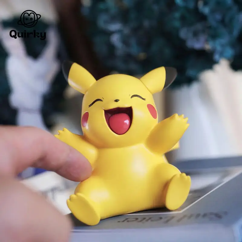 dessin-anime-pokemon-heureux-pikachu-version-q-resine-gk-anime-figurine-modele-jouets-cadeau-d'anniversaire