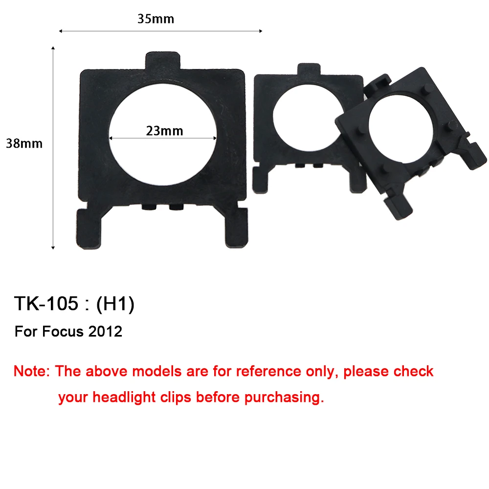 2pcs H1 LED Headlight Bulb Adapter Socket Holder Retainer Auto LED Bulb Holder Lamp Base for  Focus 2012  TK-105